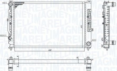 Радиатор охлаждения двигателя Magneti Marelli. Артикул 350213199900