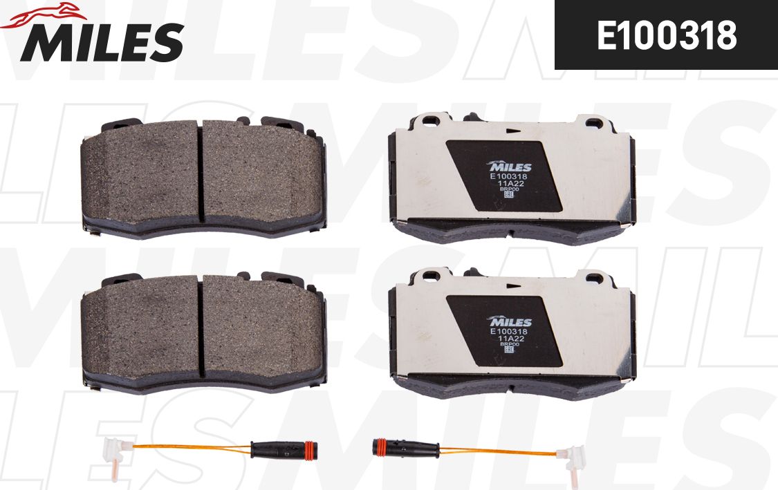 Тормозные колодки Miles (Semi-Metallic). Артикул E100318