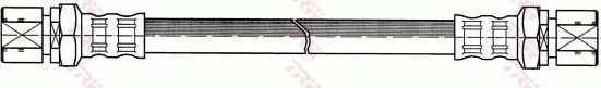 Тормозной шланг TRW задний правый/левый для Opel Vectra A 1988-1992. Артикул PHA229