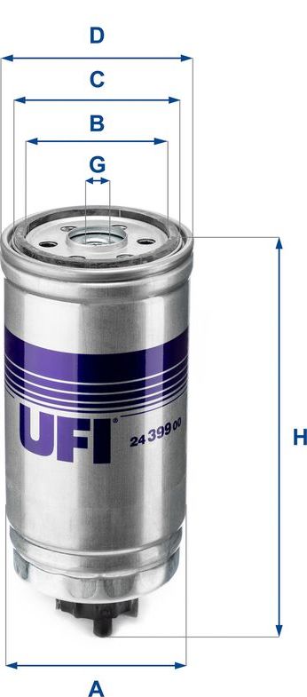 Топливный фильтр UFI. Артикул 24.399.00