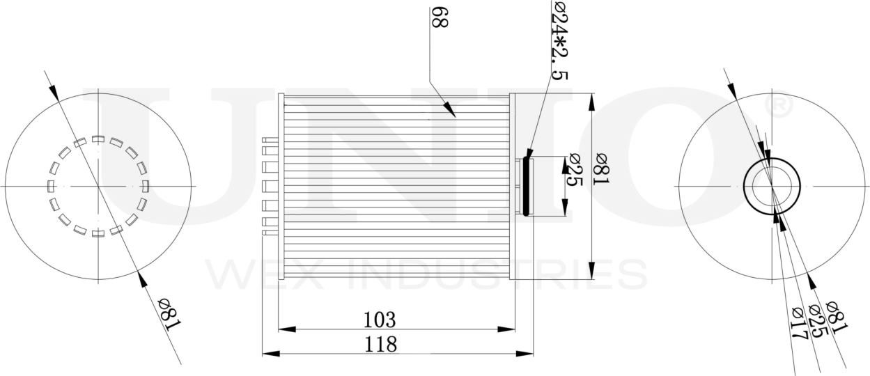 Фильтр масляный (Unio). Артикул FLT-20127
