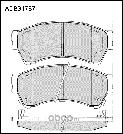 Колодки тормозные MAZDA 6 (GH) (08-) (1.8/2.0/2.5) передние (4шт.) ALLIED NIPPON. Артикул ADB31787