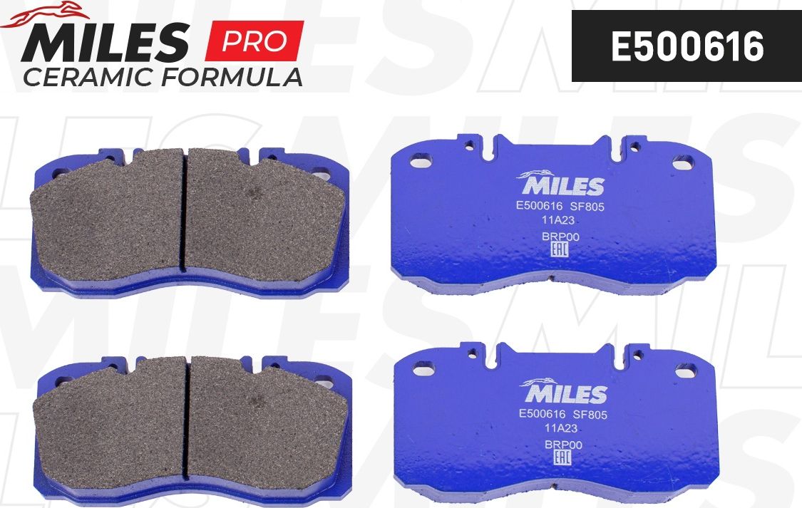 Тормозные колодки Miles (Low-Metallic). Артикул E500616