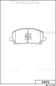 Тормозные колодки MK Kashiyama передние для Lexus LS III 2000-2006. Артикул D2218