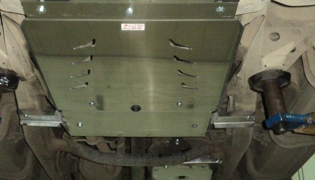 Защита алюминиевая АВС-Дизайн для КПП и РК Mitsubishi L200 2006-2015. Артикул 14.05ABC