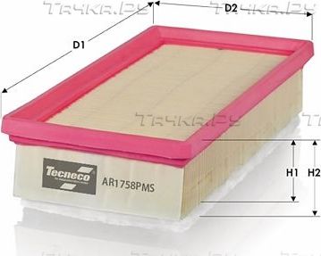 Воздушный фильтр Tecneco Filters. Артикул AR1758PMS