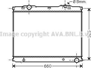 Радиатор охлаждения двигателя AVA для Kia Sorento I 2002-2011. Артикул KA2055