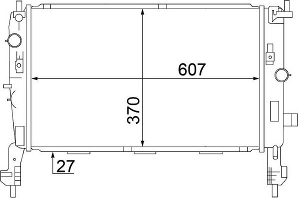 Радиатор охлаждения двигателя Mahle Behr для Opel Meriva A 2003-2010. Артикул CR 1499 000S
