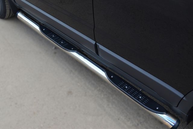 Защита порогов RusStal труба d76 с накладкой (вариант 2) для Opel Antara 2012-2026. Артикул OAT-0013692