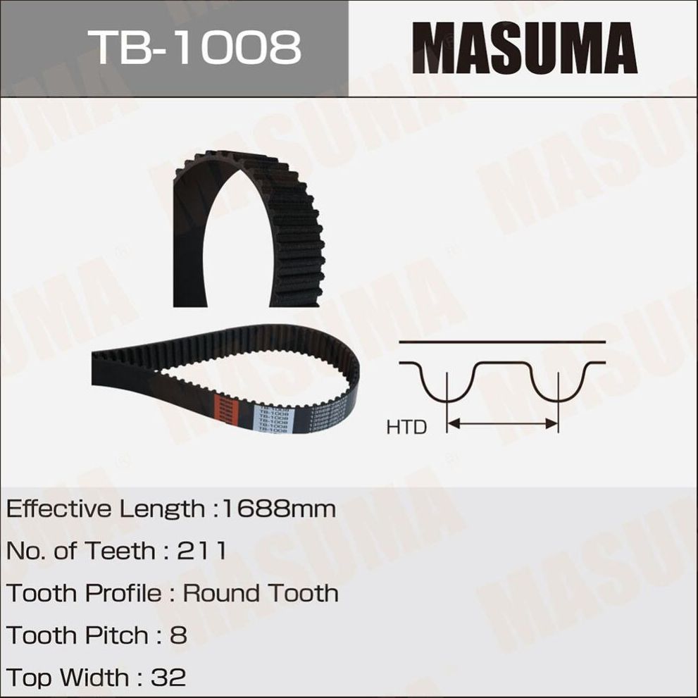 Ремень ГРМ MASUMA, 1MZFE, 2MZFE, 3MZFE Masuma. Артикул TB1008
