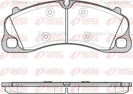 Тормозные колодки Remsa передние для Porsche 911 VII (991) 2013-2026. Артикул 1597.00