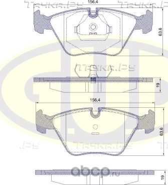 Тормозные колодки G.U.D. передние для BMW 7 II (E32) 1985-1994. Артикул GBP027000