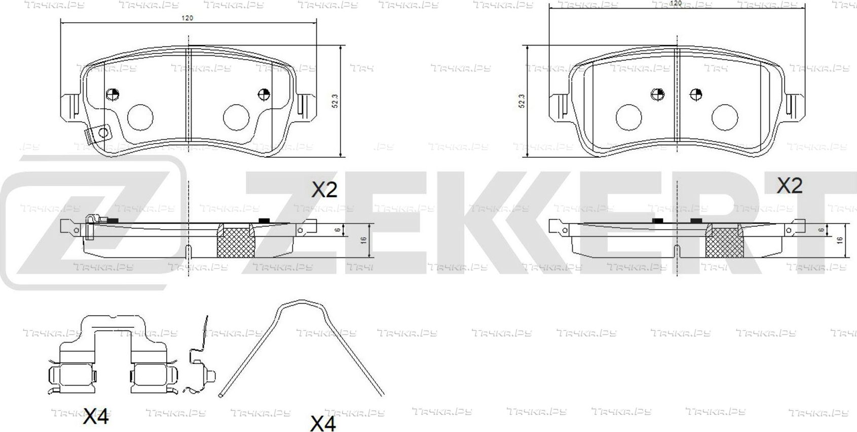 Тормозные колодки Zekkert. Артикул BS-1449