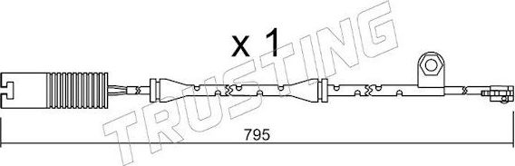 Датчик износа тормозных колодок  Trusting. Артикул SU.152
