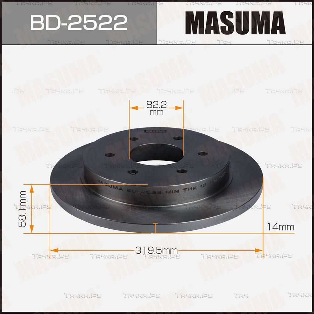 Тормозной диск Masuma. Артикул BD-2522