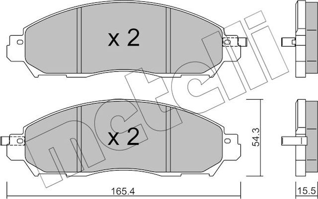 Тормозные колодки Metelli передние для Nissan Leaf II (ZE1) 2019-2026. Артикул 22-1081-1