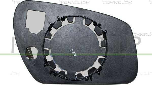 Зеркальное стекло бокового зеркала Prasco левое для Ford Mondeo III 2003-2007. Артикул FD3427504