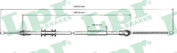 Трос ручника (тросик ручного тормоза) LPR. Артикул C0700B