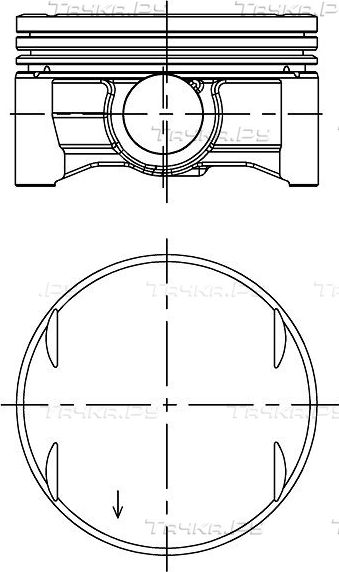 Поршень Yenmak для BMW X5 I (E53) 2000-2006. Артикул 31-04620-050