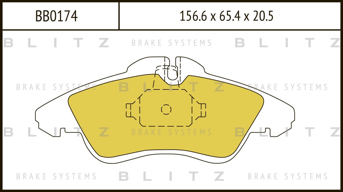 Колодки тормозные дисковые передние Mercedes-Benz Sprinter 2-t/3-t/Vito W638 199 (Blitz). Артикул BB0174