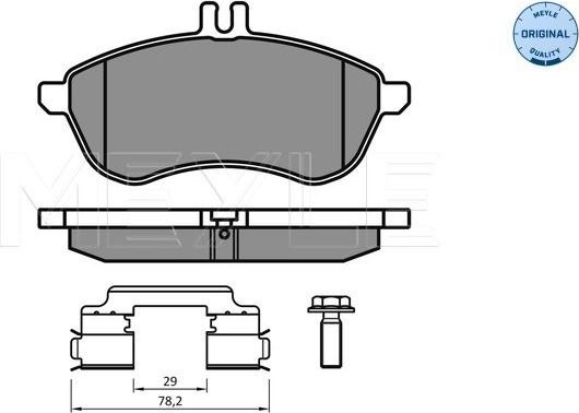 Тормозные колодки Meyle Original. Артикул 025 243 0620/K2