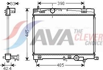 Радиатор охлаждения двигателя AVA. Артикул TO2498
