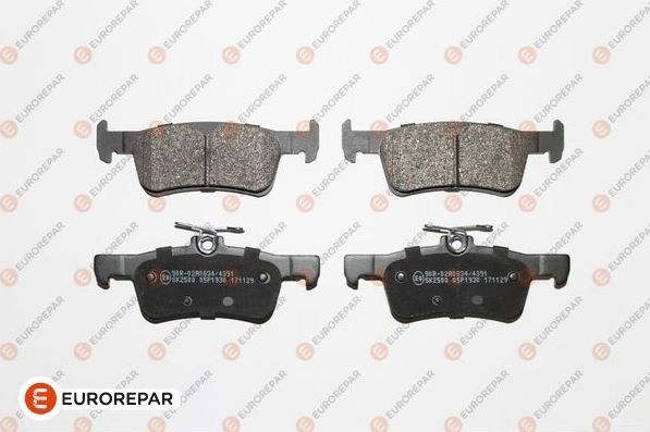Тормозные колодки Eurorepar задние для Peugeot 308 II 2013-2026. Артикул 1619791480