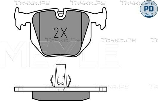 Тормозные колодки Meyle PD задние для BMW 5 IV (E39) 1998-2003. Артикул 025 214 8717/PD