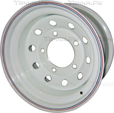 Колёсный диск OFF-ROAD Wheels усиленный стальной белый 5x139,7 8xR16 d110 ET+15 для УАЗ Хантер 2003-2026. Артикул 1680-53910WH+15