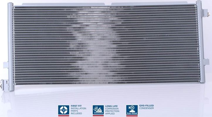 Радиатор кондиционера (конденсатор) Nissens (алюминий). Артикул 94582