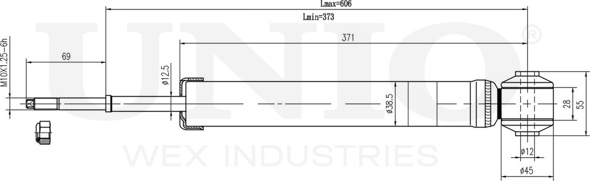 Амортизатор подвески (Unio). Артикул SAB-10568