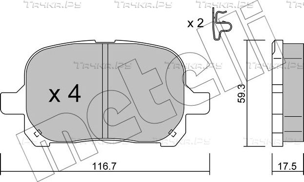 Тормозные колодки Metelli передние для Lexus ES I 1996-1997. Артикул 22-0429-0