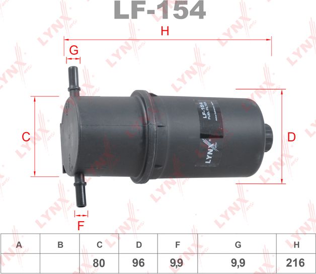 Топливный фильтр LYNXauto. Артикул LF-154