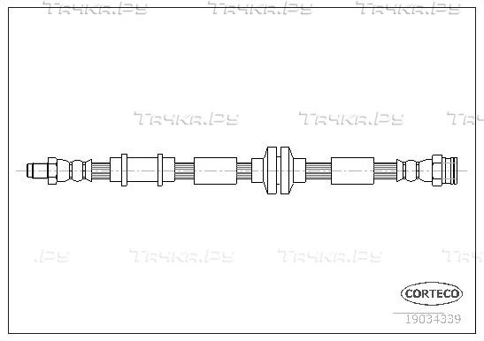Тормозной шланг Corteco передний для Alfa Romeo Spider III 2006-2011. Артикул 19034339