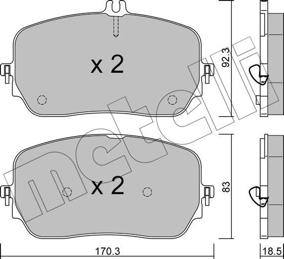 Тормозные колодки Metelli. Артикул 22-1272-0