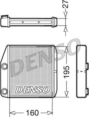 Радиатор отопителя (печки) Denso для Opel Corsa D 2006-2014. Артикул DRR09075