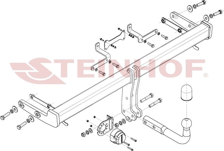 Фаркоп Steinhof для Kia Sportage V 2022-2026. Артикул H-286