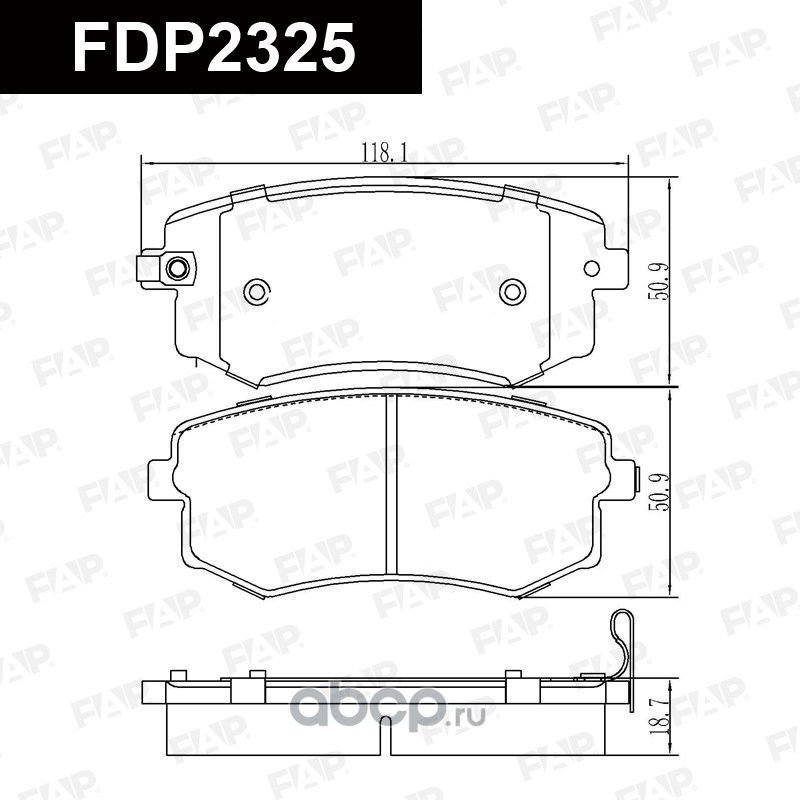 Тормозные колодки дисковые CERAMIC JAC SUNRAY (3502010R1040) (FAP). Артикул FDP2325