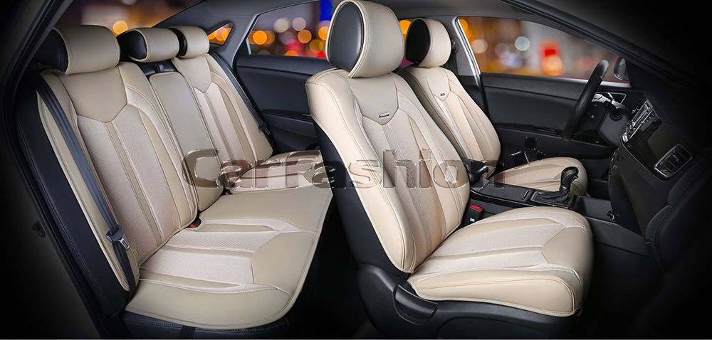 Накидки универсальные CarFashion Urban Plus для авто, цвет Бежевый/Бежевый/Бежевый. Артикул 22372