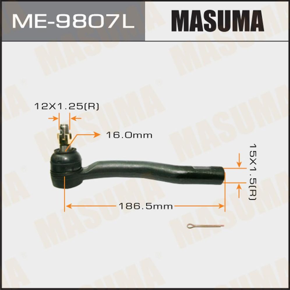 Наконечник рулевой тяги Masuma. Артикул ME-9807L