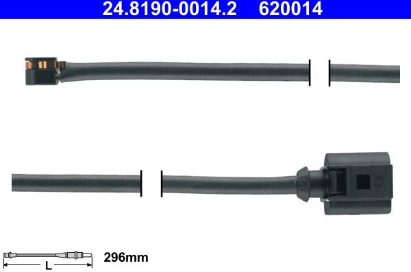 Датчик износа тормозных колодок  ATE. Артикул 24.8190-0014.2