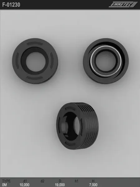 Сальник рулевой рейки 10 19 7 (Emmetec). Артикул F01230