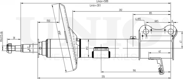 Амортизатор подвески (Unio). Артикул SAB-10123