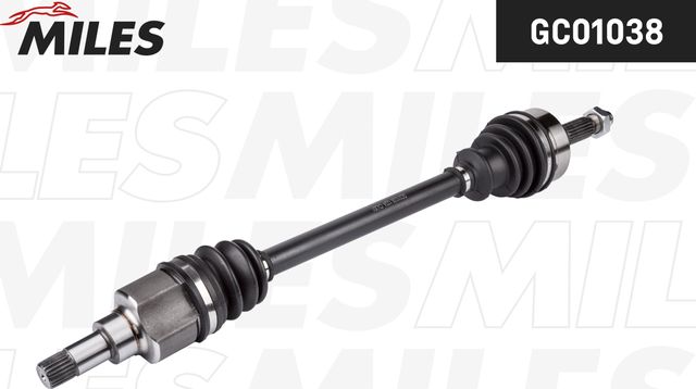 Полуось (привод в сборе, приводной вал) Miles передняя левая для Peugeot 1007 2005-2009. Артикул GC01038