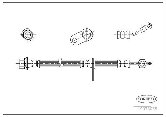 Тормозной шланг Corteco. Артикул 19033058