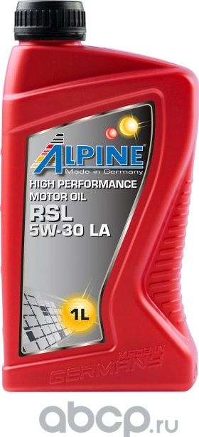 Масло Alpine RSL 5w30 LA 1 л. Артикул 0100301