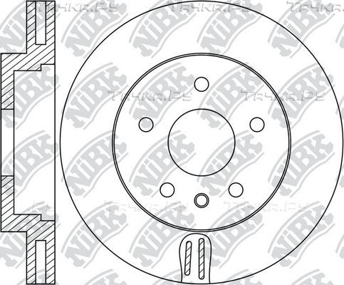 Тормозной диск NiBK передний для Porsche Cayenne II (958) 2010-2014. Артикул RN1743SET