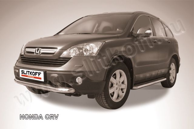 Защита Slitkoff переднего бампера d76 для Honda CR-V III 2009-2012. Артикул HCRV002