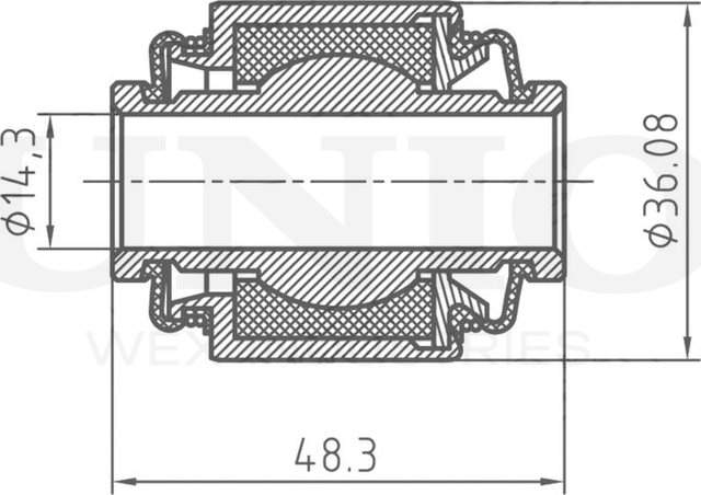 Сайлентблок поворотного кулака (Unio). Артикул RMP-20147