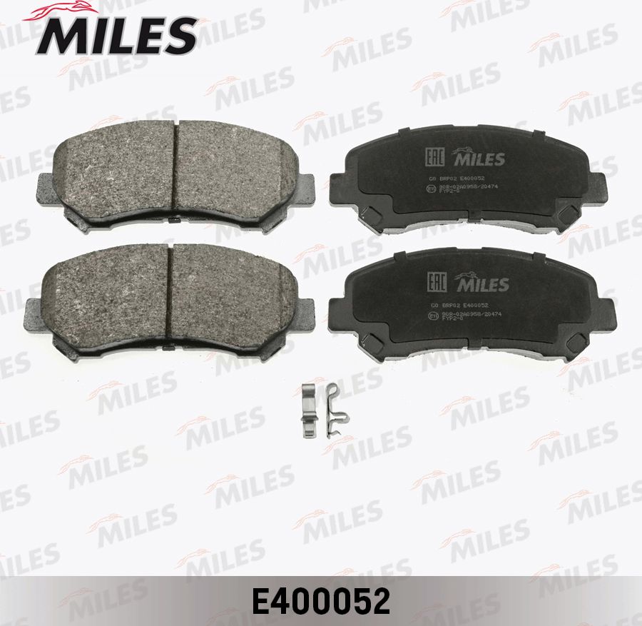 Тормозные колодки Miles (Low-Metallic). Артикул E400052